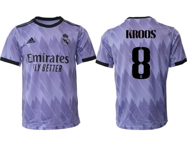 Real Madrid Bortatröja Herr 2023 Kortärmad Fotbollströjor med tryck KROOS 8