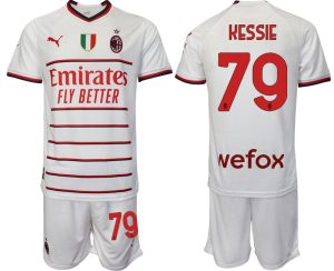 KESSIE #79 Billiga Fotbollströjor AC Milan Bortatröja Herr 2023 Kortärmad + Korta byxor