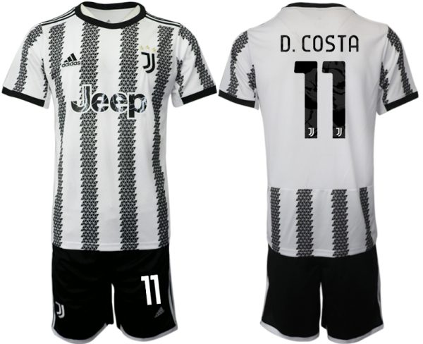 Fotbollsset Herr Juventus Hemmatröja 2022-23 Kortärmad + Korta byxor D.COSTA 11