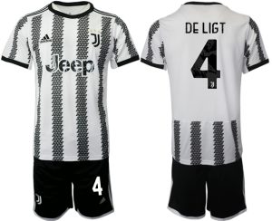 Fotbollsset Herr Juventus Hemmatröja 2022-23 Kortärmad + Korta byxor DE LIGT 4