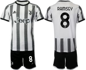 Fotbollsset Herr Juventus Hemmatröja 2022-23 Kortärmad + Korta byxor RAMSEY 8