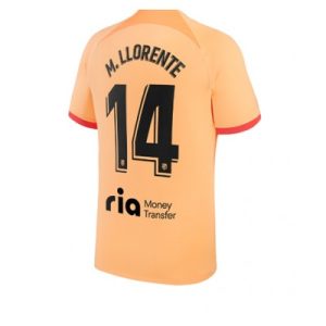 Billiga Fotbollskläder Herr Atlético Madrid 22/23 Kortärmad med tryck M.LLORENTE 14