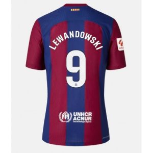 Fotbollströjor för män FC Barcelona Hemma tröja 2023-24 Kortärmad Robert Lewandowski 9