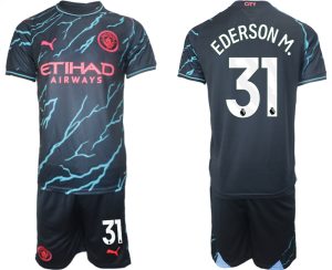 Billiga Fotbollströjor Herr Manchester City Tredje Tröja 2023-24 Ederson M. 31