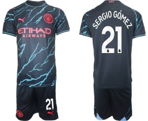 Billiga Fotbollströjor Herr Manchester City Tredje Tröja 2023-24 Sergio Gomez 21