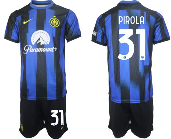 Köp Fotbollstroja set Inter Milan för Herr 2023-2024 Hemmatröja Lorenzo Pirola 31