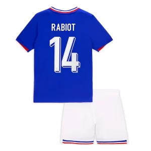 Fotbollsdress Barn Frankrike Fotbollströja Hemmaställ EM 2024 online Rabiot 14