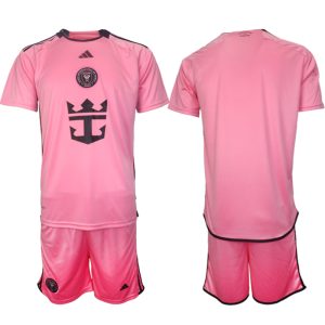 Herr Fotbollströja Inter Miami CF Hemmatröja 2024-25 Rosa Set