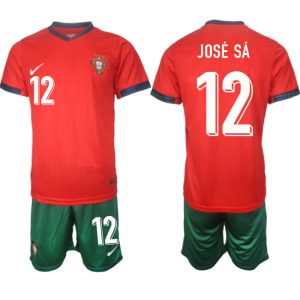 Portugal EM 2024 Hemma Tröja set Fotbollskläder för vuxna Jose Sa 12