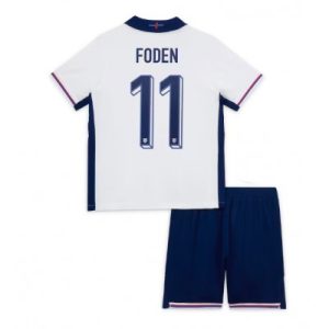 Fotbollsställ för Barn England Fotbollströja Hemmaställ EM 2024 Phil Foden 11